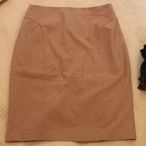 Tan pencil skirt